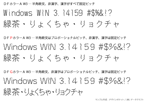DFホラーA W3 (DFP~/DFG~ 同梱)