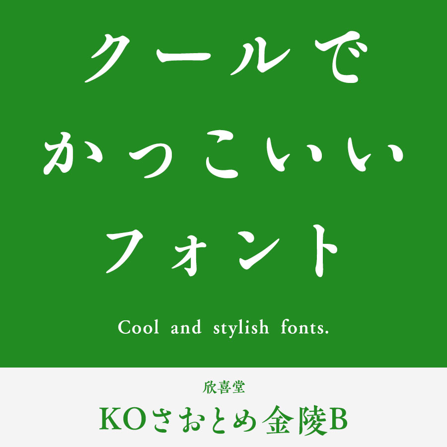 カッコいいフォント KOさおとめ金陵B